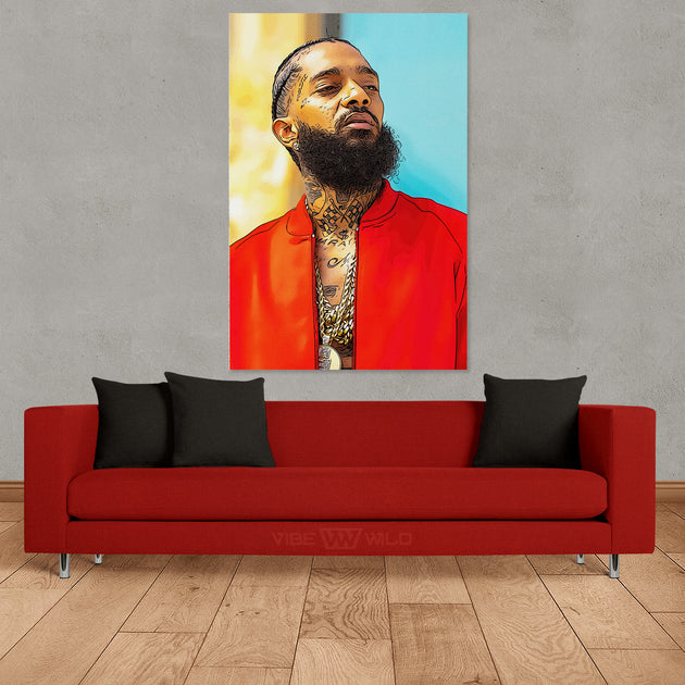 Nipsey Hussle by Evan Williams - Wrapped Canvas Painting Print East Urban Home Size: 18 H x 12 W x 1.5 D