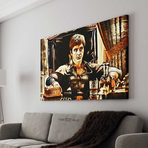 Scarface Canvas Painting Art - Tony Montana Canvas