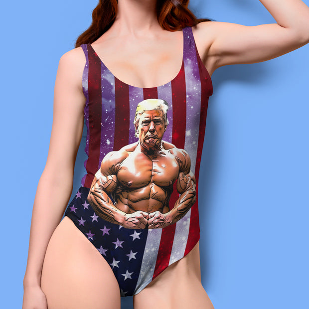 trump-muscles-womans-one-piece-bathing-suit