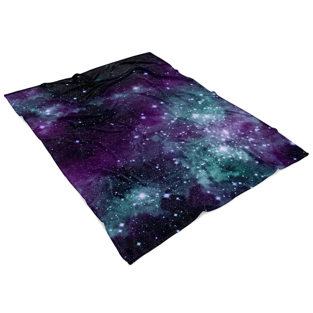 Amethyst Nights Fleece Blanket 60x80 Angled