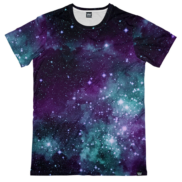 Amethyst Nights Men's All Over Print Galaxy Tee Front