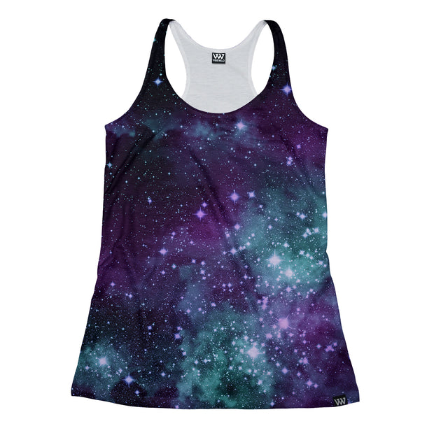 Amethyst Nights Womens Racerback Tank Vibe Wild Front