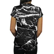 Black Marble Women's Tee Back Vibe Wild