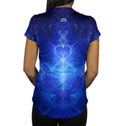 Blue Voltage Women's Tee Galaxy Shirt Black