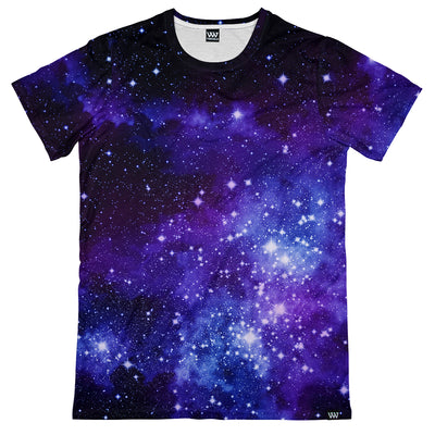 Blurple Galaxy Vibes Men's All Over Print Tee Shirt Front