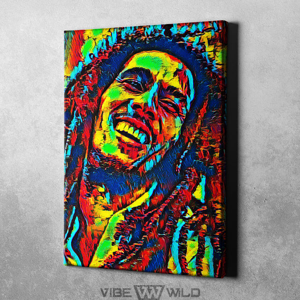 Bob Marley Canvas Wall Art Colorful