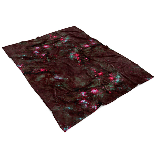 Cinnamon Stars Fleece Blanket 60x80 Angled