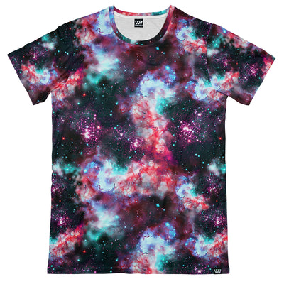 Cloud Field Men's Outer Space Galaxy Tee Shirt Front