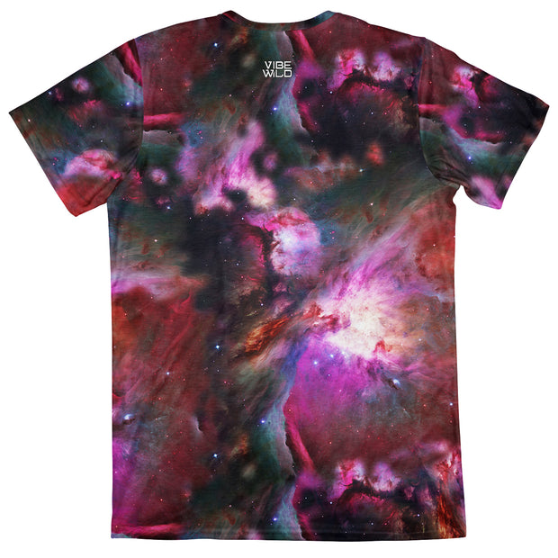 Cosmic Vibes Men's Tee Nebula Shirt Back