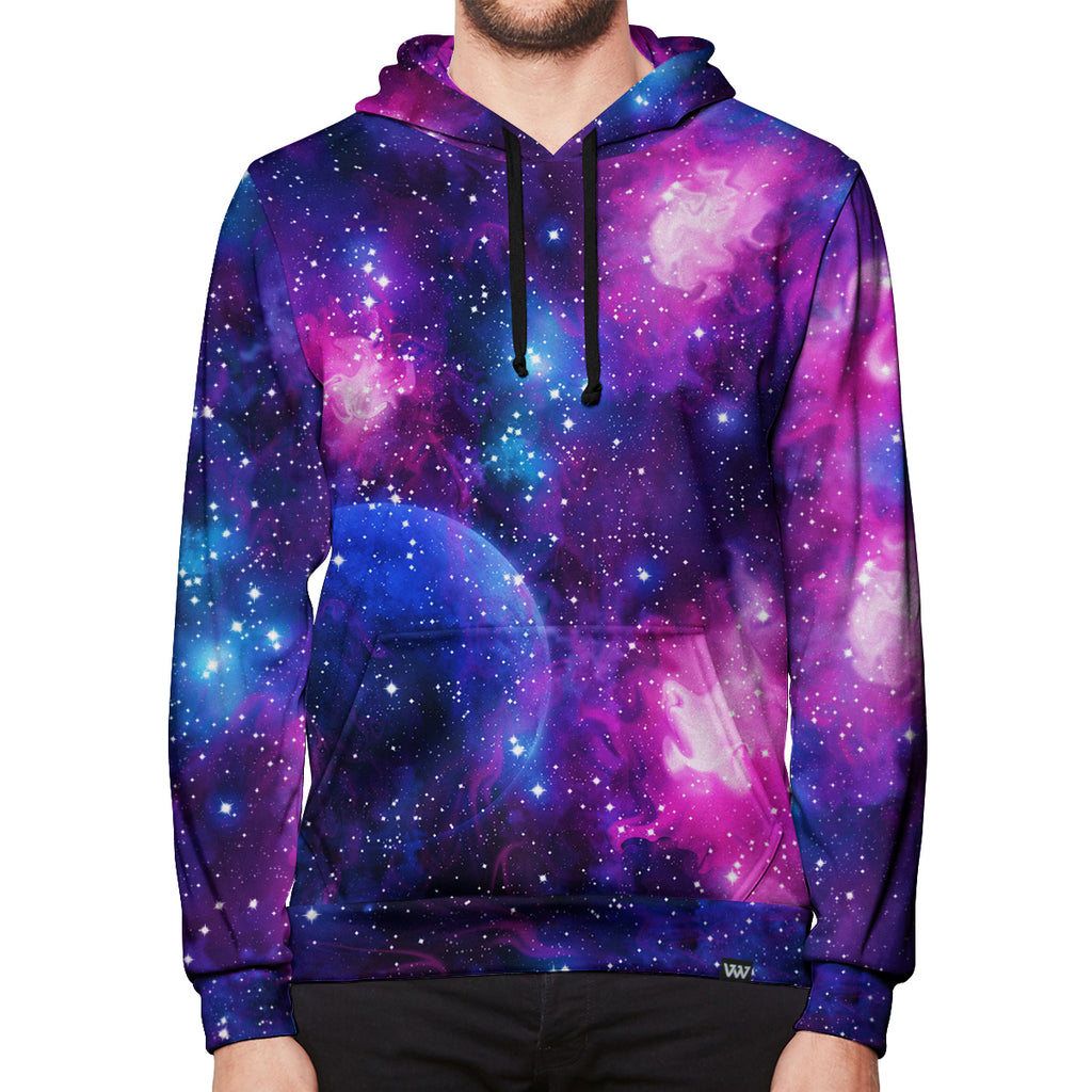 Galaxy splatter pullover hoodie sales