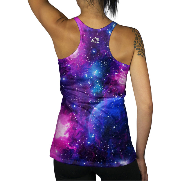 Cotton Candy Galaxy Racerback Tank back body