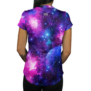 Pink Blue Cotton Candy Galaxy Women's Tee Back