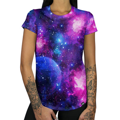 Cotton Candy Galaxy Women's Tee Front Vibe Wild