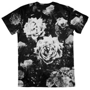 Dark White Rose Men's Tee Black Roses Shirt Back