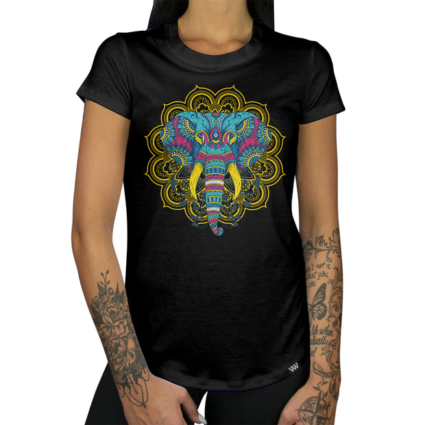 Elephant Mandala Womens Shirt