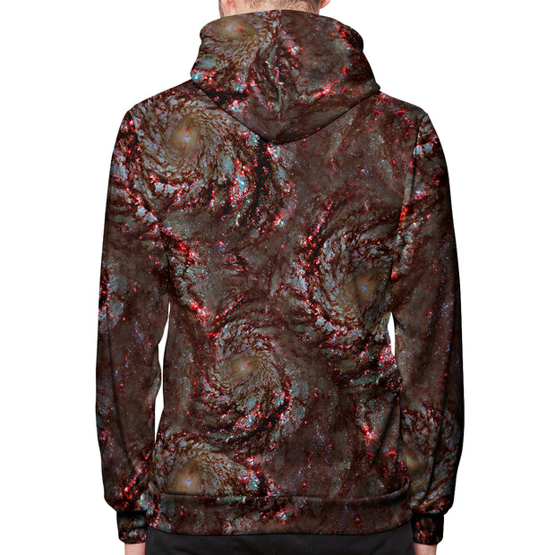 Fiery Hurricane Nebula Pullover Hoodie Back