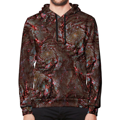 Fiery Hurricane Nebula Pullover Hoodie Front