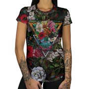 Flower Skull Women's Tee Front Vibe Wild