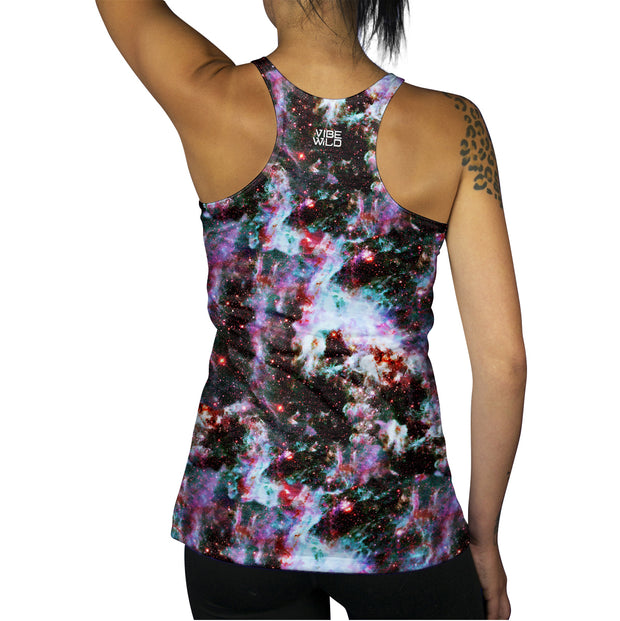 Galaxy Smoke Racerback Tank back body