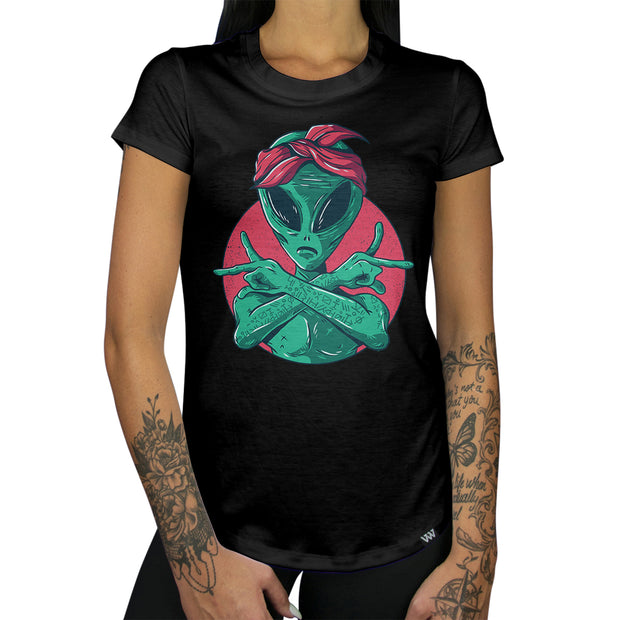 Gangster Alien Womens Shirt