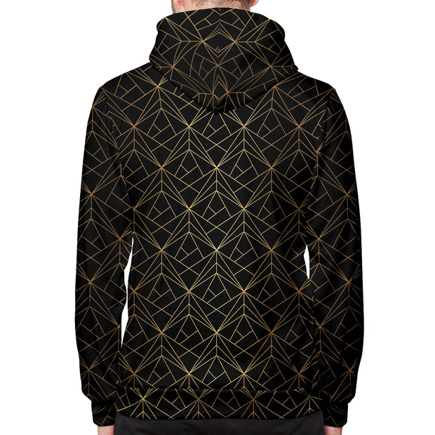 Gold Lux Black and Gold Pullover Hoodie Back Vibe Wild