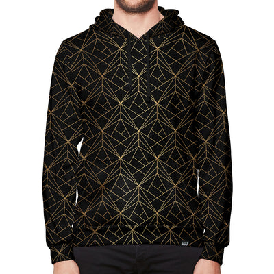 Gold Lux Black and Gold Pullover Hoodie Front