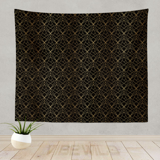 Gold Lux Black and Gold Tapestry Wall Art Decor
