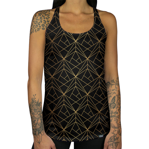 Gold Lux Racerback Tank front