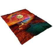 Golden Ratio Moon Fleece Blanket 60x80 Angled