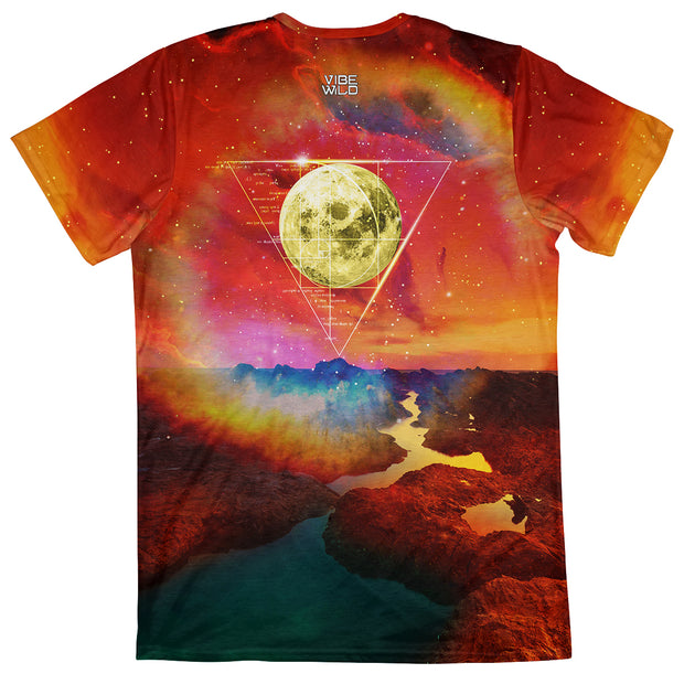 Golden Ratio Moon Men's Tee Back Vibe Wild