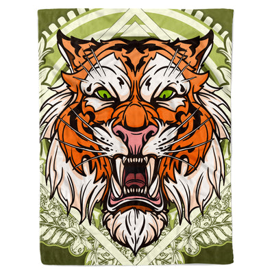 Heroic Tiger Fleece Blanket 60x80