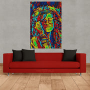 Janis Joplin Abstract Canvas Painting Art