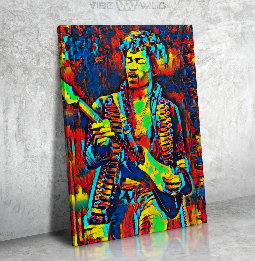Jimi Hendrix Canvas Art - Abstract Colors – Vibe Wild