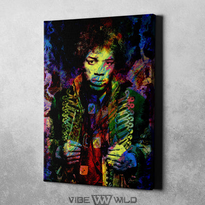 Jimi Hendrix Wall Art Abstract Canvas