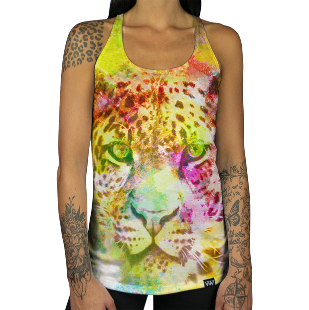 Leopard Dreams Racerback Tank front