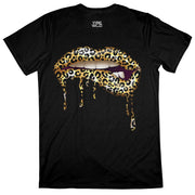 Vibe Wild Leopard Lips Men's Tee Back