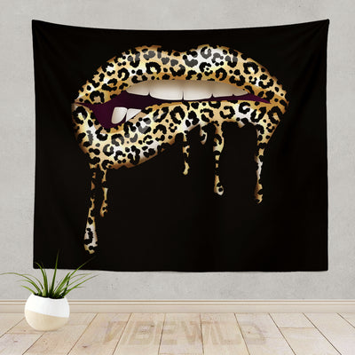 Leopard Lips Tapestry Wall Art Decor
