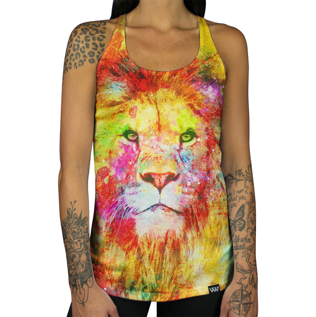 Lion Dreams Racerback Tank front body