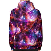 Marble Galaxy Stars Pullover Hoodie Back