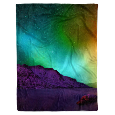 Minty Northern Lights Fleece Blanket 60x80
