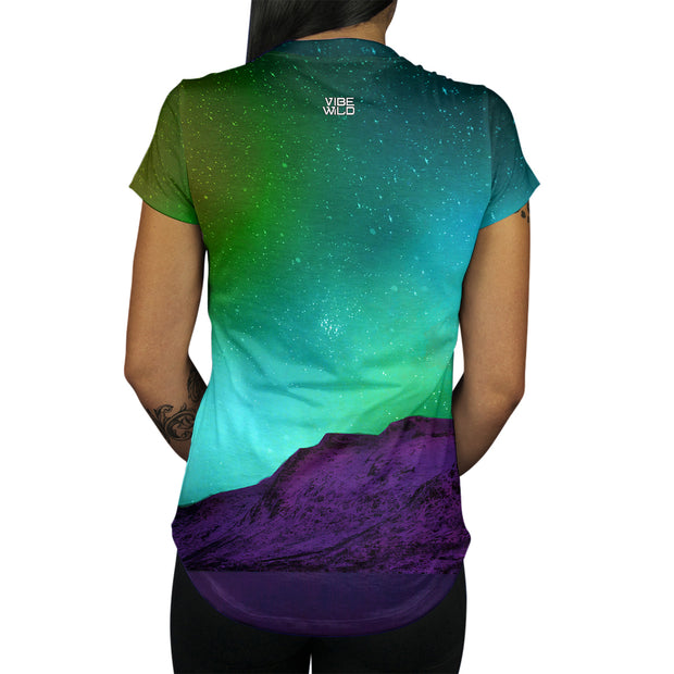 Minty Northern Lights Women's Tee Back