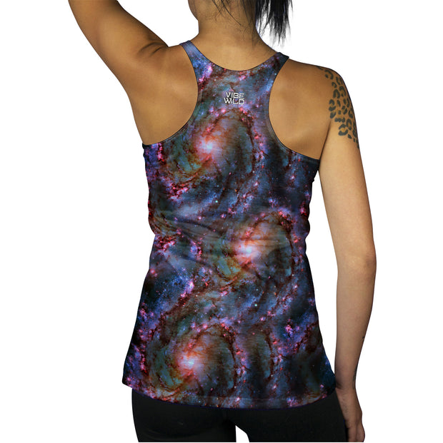 Nebula Swirl Racerback Tank back body