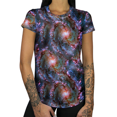 Nebula Swirl Women's Tee Outer Space Shirt Front