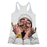 Posty Post Malone Face Art Tank Top Back