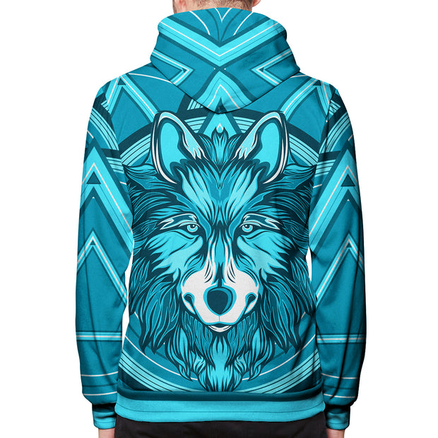 Vibe Wild Prizm Wolf Pullover Hoodie Back