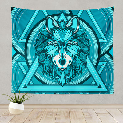 Prizm Wolf Tapestry Wall Art Decor