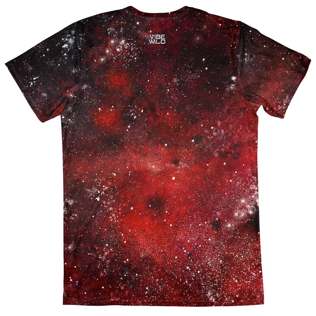 Red Galaxy Craters Men's Tee Shirt Back