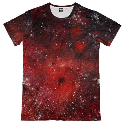 Red Galaxy Craters Men's Tee Shirt Front