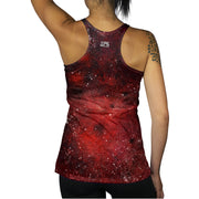 Red Galaxy Craters Racerback Tank back body