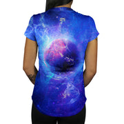 Sapphire Energy Women's Tee Blue Galaxy Shirt Back